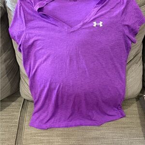 Under Armour Purple Fitted Short Sleeve Tee